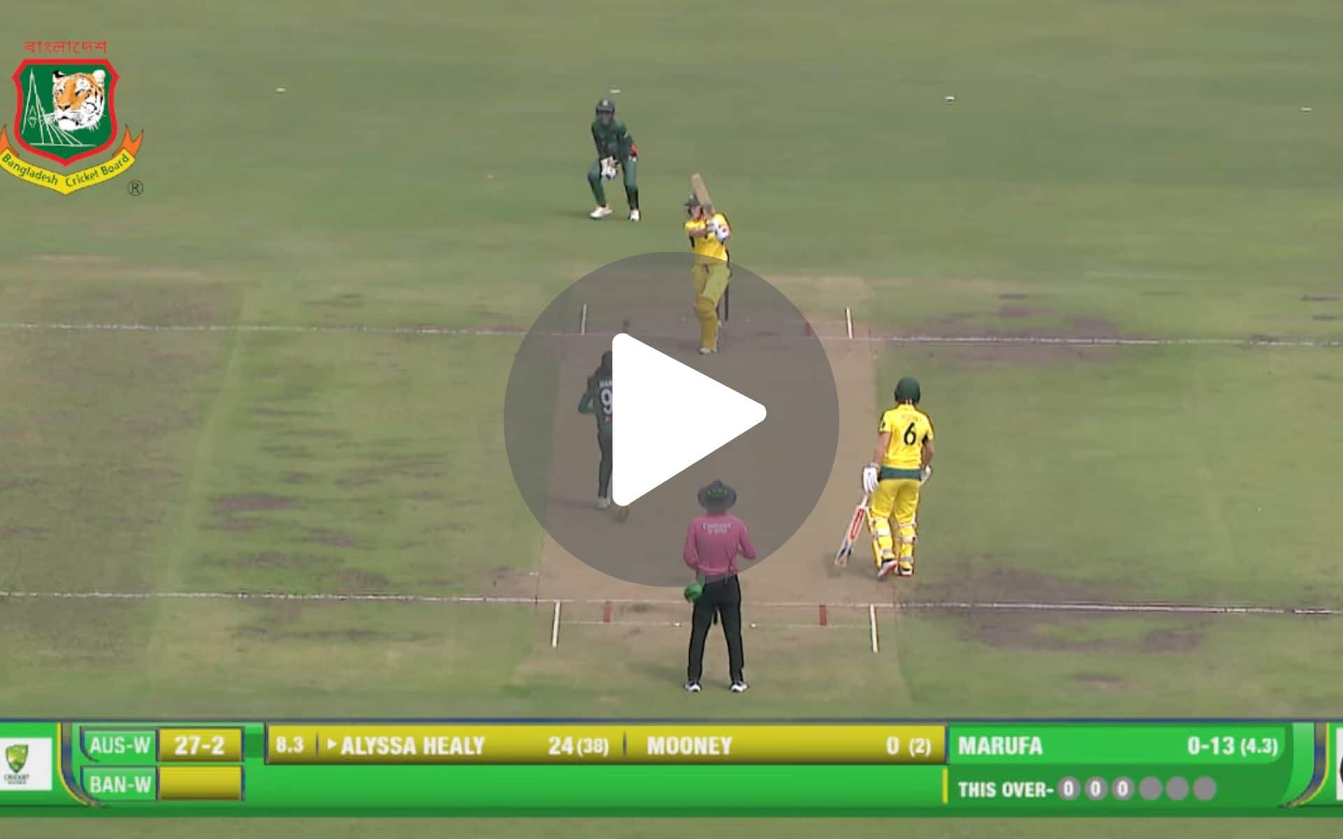 [Watch] Bangladesh's Young Pacer Marufa Akter Dismisses Alyssa Healy